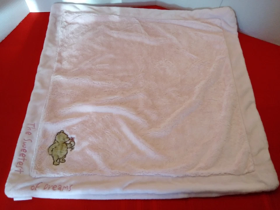 Manta Vintage Disney Winnie Pooh Rosa Bebé El Más Dulce De Los Sueños 27x27 Foto 3 de 4
