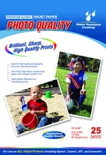 13 X 19 Premium Glossy Photo Paper 230GSM 12MIL 98 Brightness 25 Sheets pack