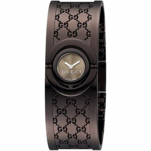 New Gucci Twirl Brown Dial Steel Women 