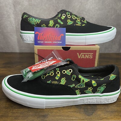 NEW VANS Shake Junt x Era Pro Black Green Size 12 VN0A347L0V4 Money Gold Skate