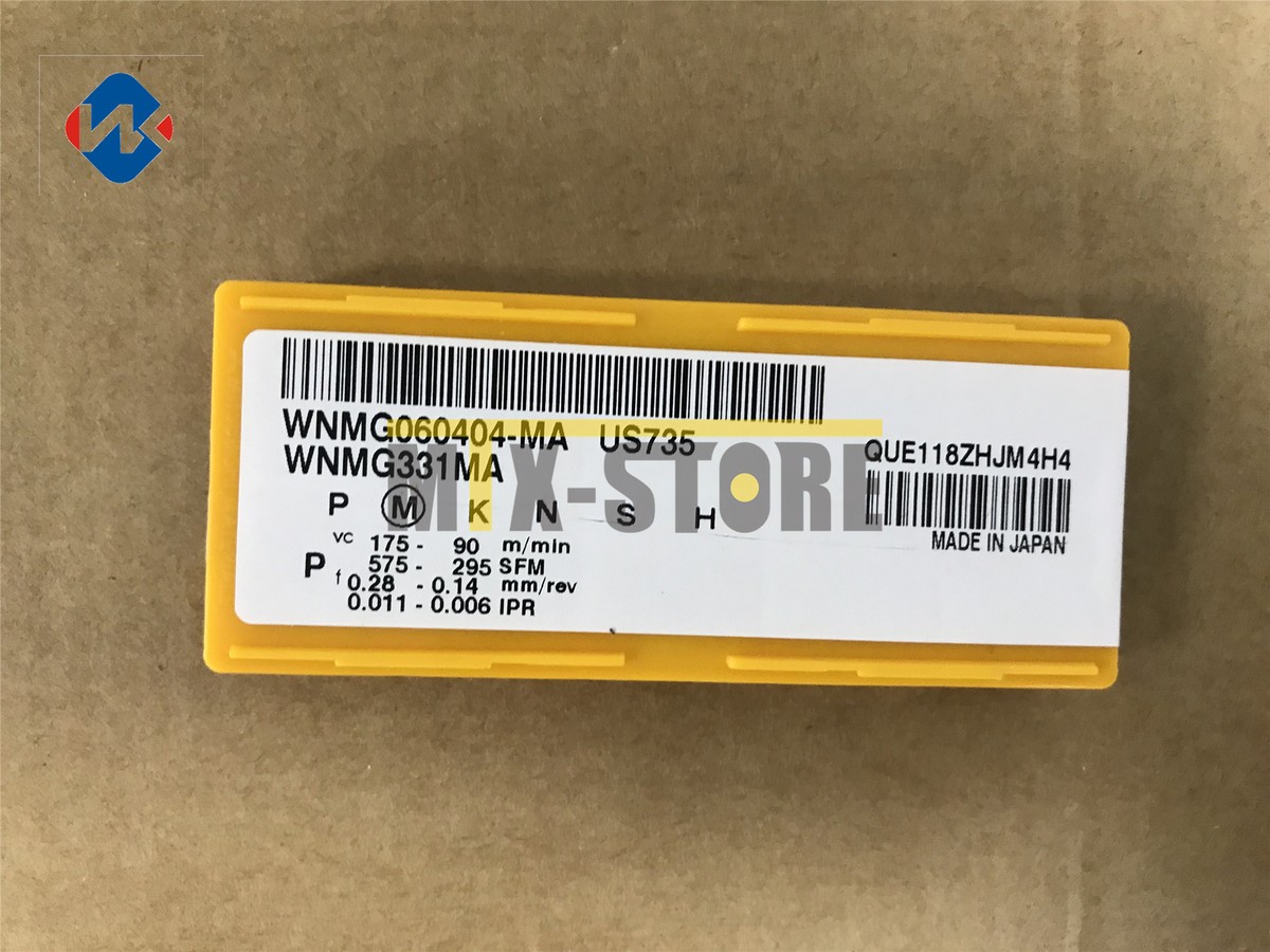 【B.T 3/4】元商品ID m29069926058 10QTY/box New Mitsubishi CNC Blade WNMG060404-MA US735 | eBay