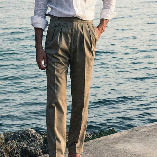 Pantalones Caqui Gurkha Noveno Hombres De Colección Chino Militar Tiro Medio Informales Talla - Imagen 3 de 8