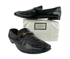Gucci Women Auth 11.5 US 41.5 EU Black Leather Horsebit Loafers Dress Shoes