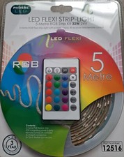 Crompton LED Strip Light 5m RGB Colour Changing with Remote Control 32W IP65
