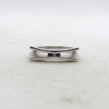 Hallmarked Sterling Silver 925 Blue  White Cubic Zirconia Ring Size 6.5 K4706