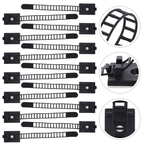 25 Pcs Cable Tie Self-adhesive Cord Management Wire Harness Clips Office Sticky