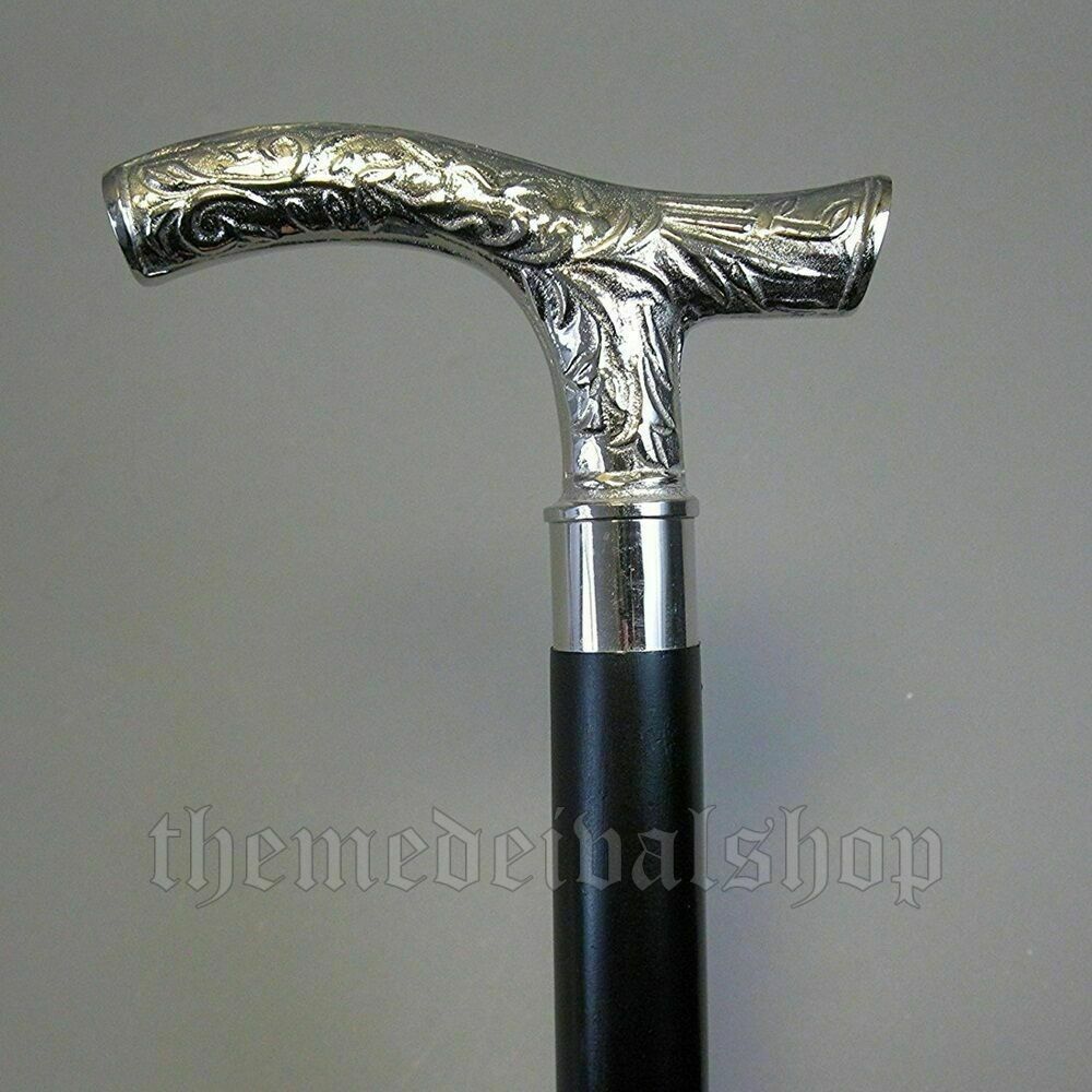 Solid Brass Designer Silver Plated Derby Handle C… - image 3