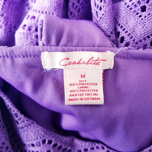 Purple Eyelet Lace Sleeveless Sundress Size M by Candalite - Picture 3 of 11