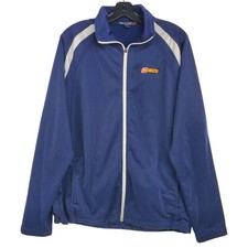 LES SCHWAB Jacket Adult Medium Blue White Employee Uniform Workwear Tires