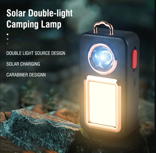 Portable Solar Camping Lantern COB LED Light USB Rechargeable Flashlight USA - Picture 3 of 11