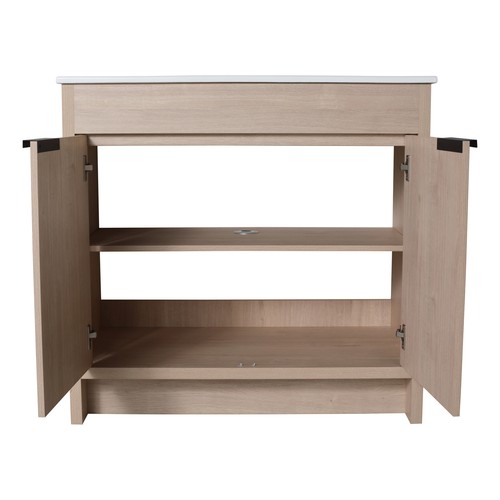 36" Wooden Free Standing Bathroom Vanity Cabinet +Sink Basin +Adjustable Shelf A - Picture 9 of 9