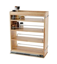 Pull Out Spice Rack Organizer for Cabinet, 5" W x 21.9" D x 25.2" H Multi-Use