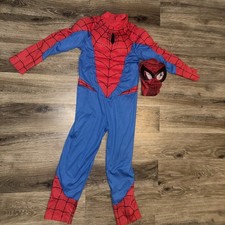 SPIDERMAN SPIDEY COSTUME DISNEY STORE SIZE 7/8 NEW Mask