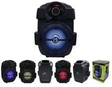 MR DJ PSE65BT - 6.5" Portable Rechargeable Party Speaker USB/FM/LED MP3 Player
