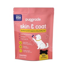 Dog Skin and Coat Supplement Chews with 3 Fatty Acids Antioxidants for