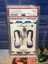 2022 PANINI FLAWLESS DEBUT DUALS RELICS #DDJD JAHAN DOTSON NIKE LOGO 1/1 PSA 9