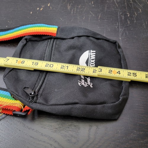 PDXWIT Rainbow Black Small Zipper Bag "You Are Loved" Made W/Recycled Materials - Picture 8 of 12