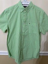 Tommy Hilfiger Green Short Sleeve Button Down Size M, NWT