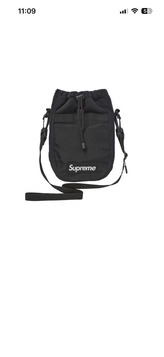 Supreme Polartec Sling Bag (FW24 Black) | eBay
