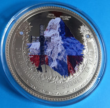 Schweiz - Matterhorn - Der Berggipfel - 110 g Medaille - vergoldet mit Swarovski