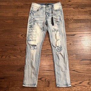 Jean Amiri MX1 Ultra Homme - Taille 31x31 - Daim Délavé Vieilli - Occasion Excellent état