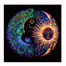 Stalente Diamond Painting Kits for Adults, 12 inches by 12 inches, Sun Moon A