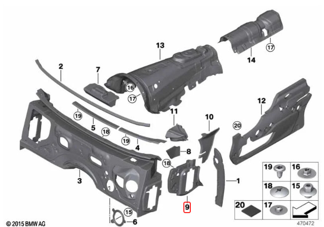 Rolls-Royce Dawn 2017-2023 Left Engine splash shield
