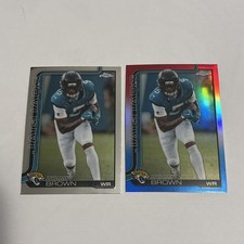 2025 Topps Chrome - Dyami Brown #136 Red White and Blue & Base - Jaguars