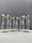 Lot Of 4 Jars Ball PINT AND A HALF Mason Jars Wide Mouth Discontinued