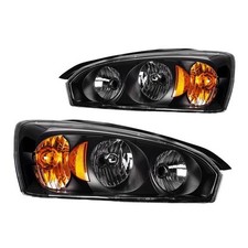 Headlights Assembly, Headlight Assembly Black Housing Amber Corner Clear