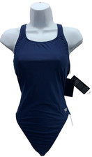Speedo Pro LT Swimsuit Navy Blue Women's Size 10/36 One-Piece Racerback Bathing