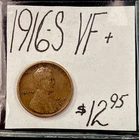 1916-S Lincoln Wheat Cent (VF+) Very Fine+ Condition! ENN Coins