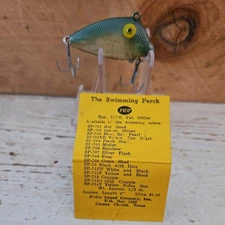 Vtg Padre Island Co. PICO "THE SWIMMING PERCH"#SP-709. Green Shad colored Lure.