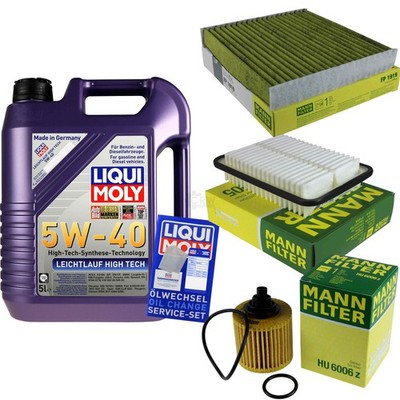 INSPEKTIONSKIT FILTER LIQUI MOLY ÖL 5L 5W-40 für Toyota Auris _E15_ 1.6 NZE18_