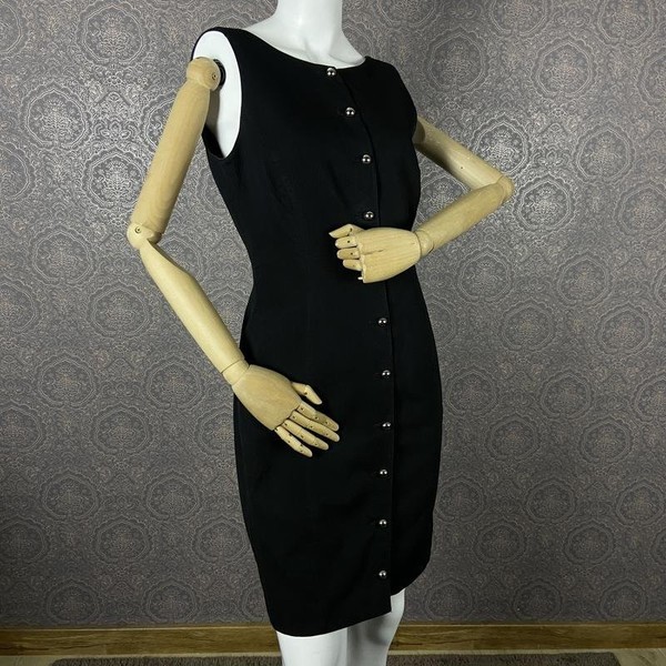 Women Claude Montana Dress Silver Cotton 38 / M /