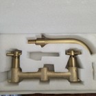West Elm Widespread Wall-Mounted Faucet  Antique Brass 8" Spout NEW