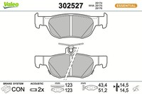 Valeo Bremsbelagsatz Scheibenbremse Essential 302527 FüR Mazda CX 30 DM DT ED BP