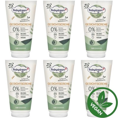6 x 75 ml | Babydream my little world Gesichtscreme mit Bio-Inhaltsstoffen Vegan