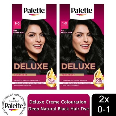 Palette Haarfarbe Deep Black, Blau-Schwarz, Blond, Braun, Schokolade, Golden Chesnut