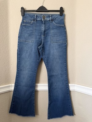 Michael Kors Women s Blue Medium Wash Bootcut Stretch 5-Pocket Denim Jeans 8