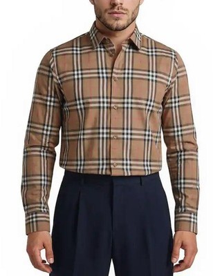 NEW BURBERRY MEN'S CLASSIC CHECK SHEFFORD BUTTON DOWN COTTON SHIRT XL