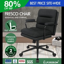 ELFORDSON Office Chair Dual Padded Metal Frame Armrest Tilt Swivel Computer Game