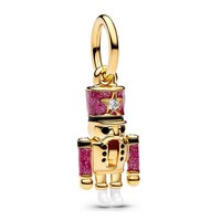 Pandora Schmuck Charm-AnhäNger Beweglicher Nussknacker Goldfarben 763583C01
