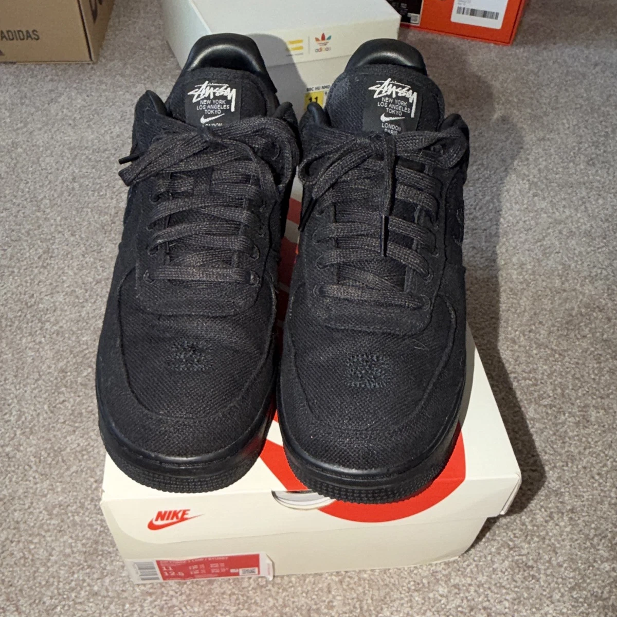 Preços baixos em Nike Air Force 1 Low x Stussy Black | eBay