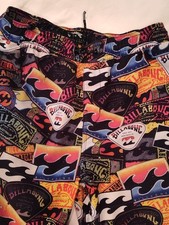 Boy's Billabong Laybacks Swim Trunks Board Shorts Graphic Print