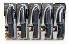 Lot of 5 Camillus Hunter Fixed Blade Knife 9.5" Drop Point 420 Blade w/ Sheath