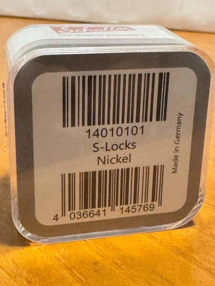 Genuíno Schaller NICKEL S-Lock alça de guitarra trava par/conjunto (capa da caixa faltando) - Imagem 4 de 4