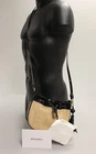 Brahmin Eliana Mini Raffia Drawstring Crossbody Bag - Black Folsom - New