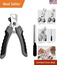 Dog Nail Clippers with Noise Reduction  Safety Guard - Ergonomic Grip