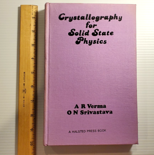 Crystallography for Solid State Physics Hardcover 1982 Halsted Press ...